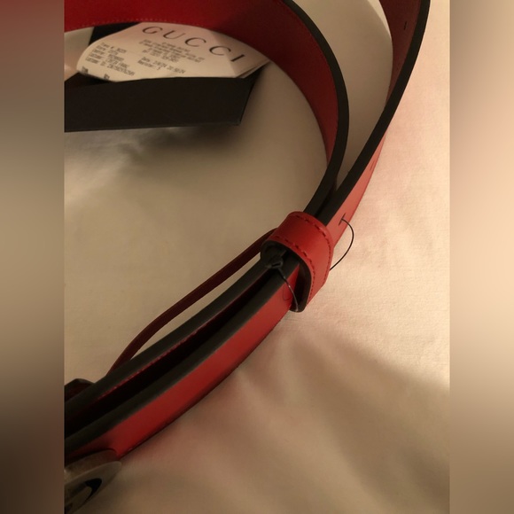 GUCCI Interlocking G Logo Leather Belt - Picture 5 of 6